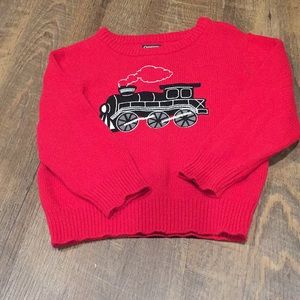OshKosh Boys Sweater With Train Appliqué Holiday